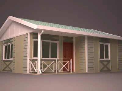 HOME house with roof 3D model