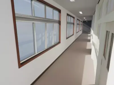 A Japanese school classroom 3D model