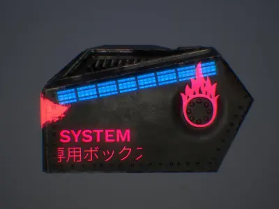 CYBERPUNK CHEST Low-poly 3D model