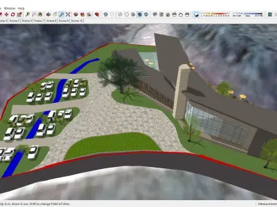 Sketchup Recreational and tourist complex 220 3D model