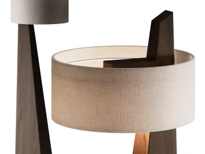 Wabi Sabi Style Floor Lamp 3D model