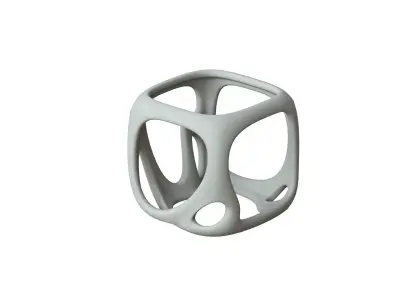 SciFi Cube Object No 16787 Low Poly Shape Texture