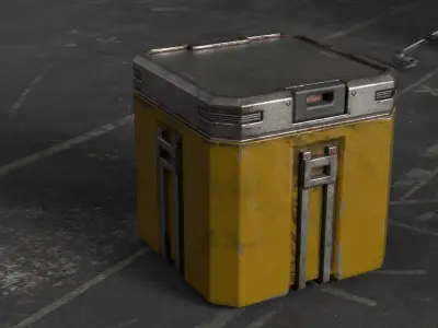 Container Box Sci-Fi Low-poly 3D model