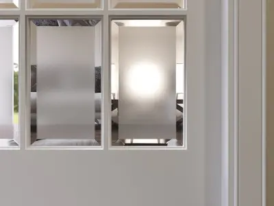 Elegant interior door with glazing 3D model