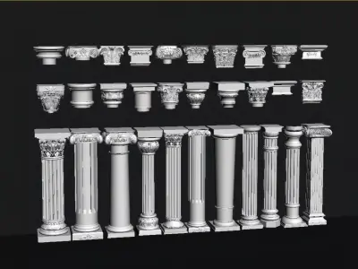  European-style Roman column 3D model