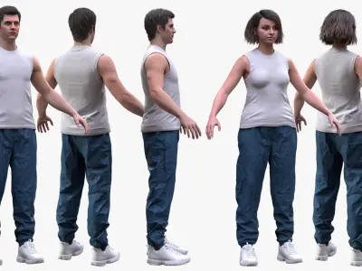  Man and Woman in Sport Outfit 1 