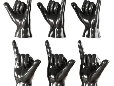 Contemporary Ceramic Figurine Hand 3D model