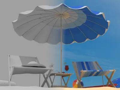 The Beach ring and ball 3D model