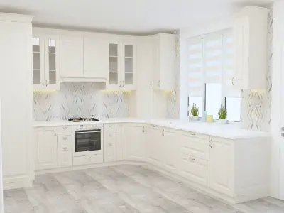 Ivory Kitchen Classical 3D model