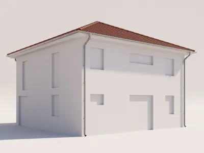 German Gutter System 3D model