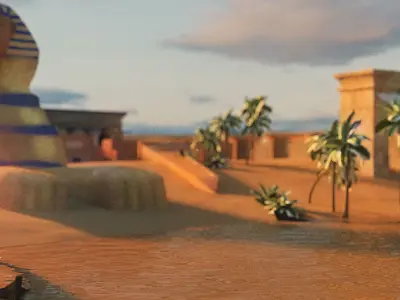 Egypt city-modular prop-PBR Low-poly 3D model