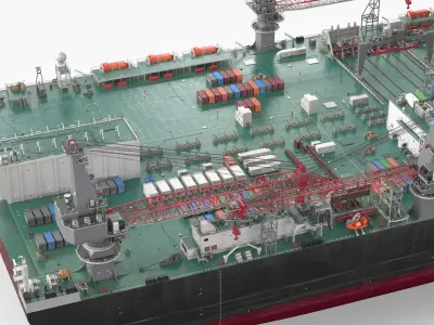  Allseas Pioneering Spirit Offshore Construction Vessel Rigged for Maya 