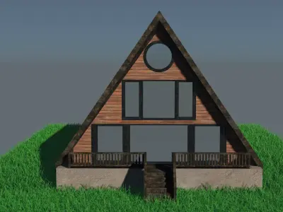 A-Frame house 3D model