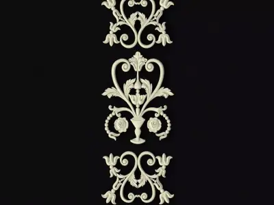 dekor ornate design 3D model buy