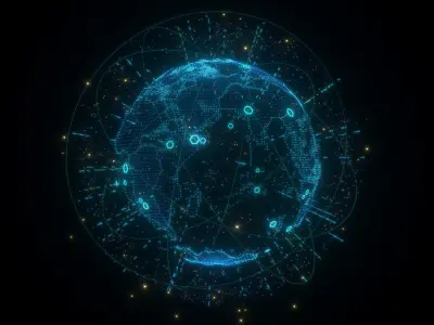  Animated Hologram Planet Earth For Cinema4d 3D model