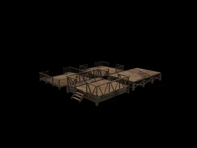 Wooden Terrace 3D model