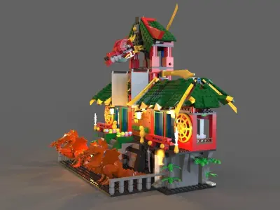 Lego ninja refuge 3D model