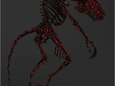 Ratkin Skeleton Light Version Low-poly 3D model