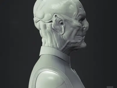 Officer Saru - Star Trek Bust Highpoly  3D model