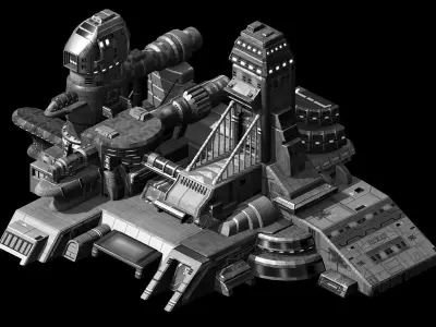 Sci Fi Building-Preparation Center 01 3D model