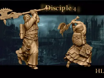 Heresylab Redeemers cultist 5  both Scifi and Fanatsy Version 3D print model