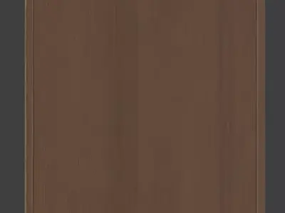 Minimalist Walnut Double Wardrobe 3D Model Low-poly 3D model