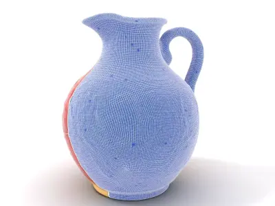 Elegant Red Ceramic Pitcher model pack Low-poly 3D model