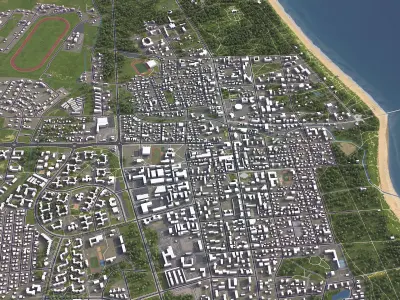 Palanga - 3D City Model Low-poly 3D model