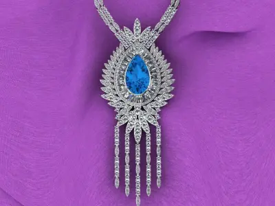 necklace  gold dimond 3D print model