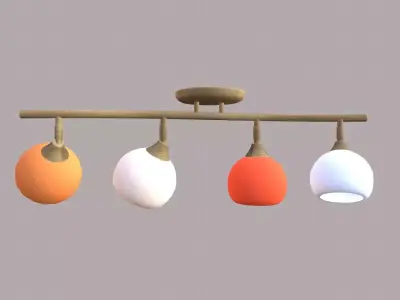 Modern Ceiling Lamp Low-poly 3D model