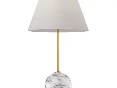 Minimalist Resin Metal LED  Table Lamp Low-poly 3D model