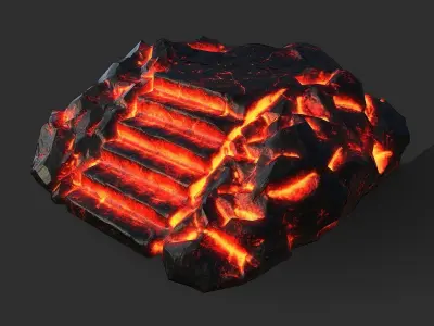stairs stone 13 Low-poly 3D model