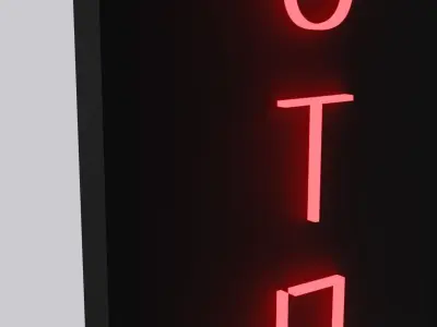 Neon Sign - Glowing Lights Low-poly 3D model
