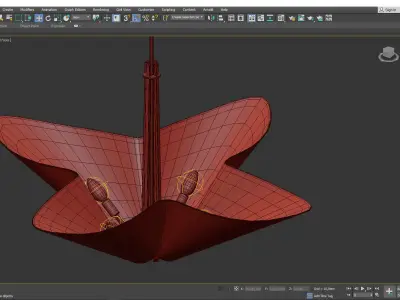  Kirigami 4 Light Adjustable Pendant Light Low-poly 3D model