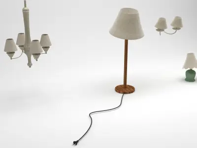 Lamp cartoon 3D model