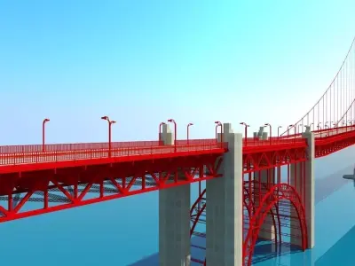 Golden Gate Bridge 3D model