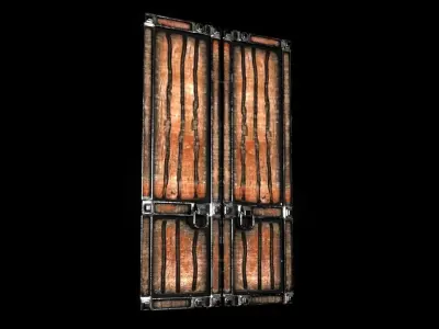 gate castle  Low-poly 3D model