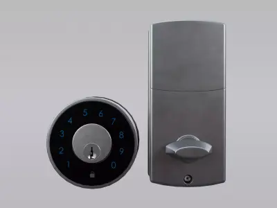 Circular Digital Door Lock  Low-poly 3D model