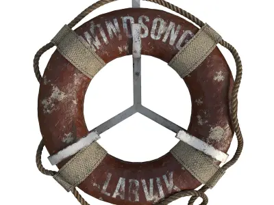 Life Preserver Ring Low-poly 3D model