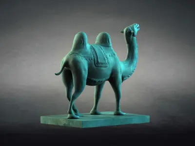 Cultural Relics Camel ancient unearthed sculpture  3D model