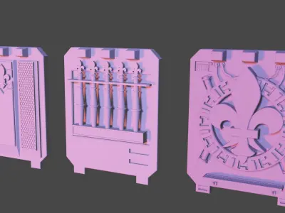 Battle sister transport side doors 3D print model