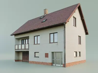 House realistic Low-poly 3D model