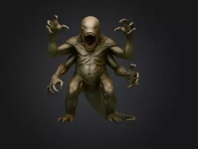 Lurking Menace Low-poly 3D model