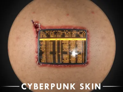 Cyberpunk Skin Brush Smart Material For Substance Painter 3D model