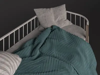 Single bed 01 3D model