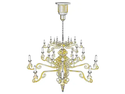 chandelier 02 3D model