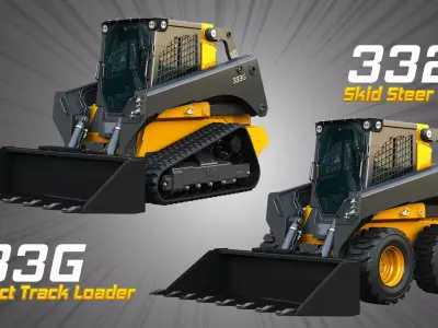 333G - 332G  Loaders  2 in 1 3D Model Pack