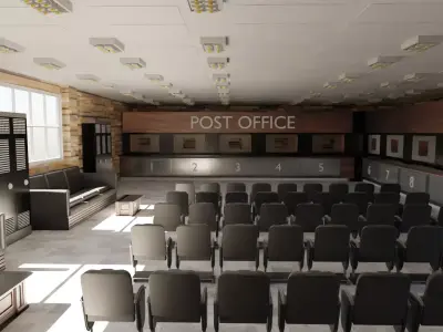 Post Office Low-poly 3D model