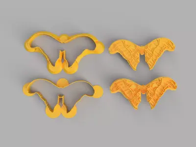 Moth Cookie Cutter Set 3D print model