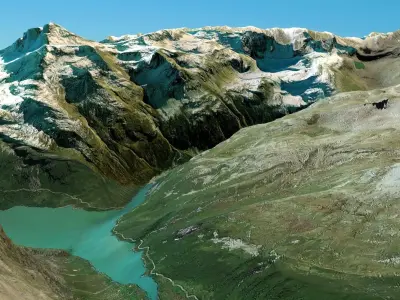 Mountain landscape 3D model shop